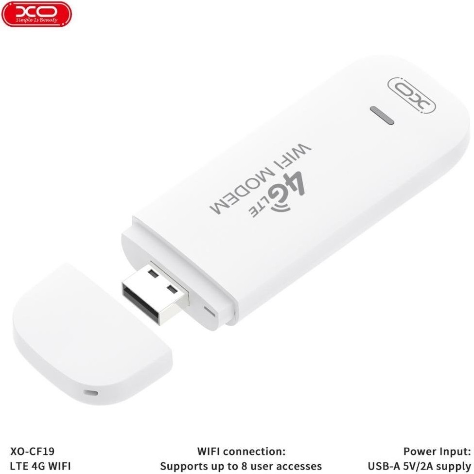 Xo 4G LTE Taşınabilir USB Wifi Modem ve Mobil İnternet Paylaştırıcı (CF19) - Beyaz Router Fiyatı