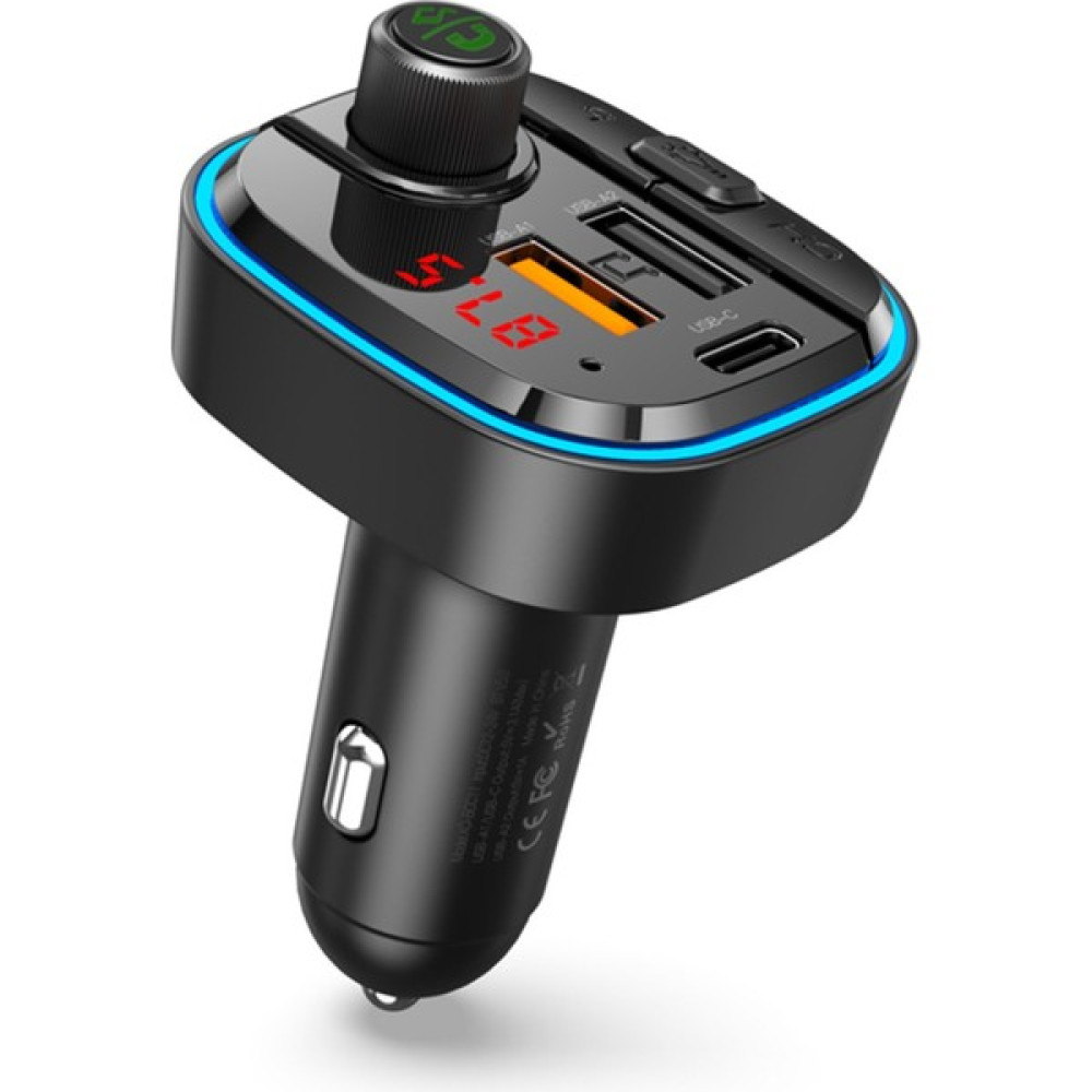 XO-BCC11 Multi-Functional Usb+Usb+C+Sd Kart Çakmaklık Girişli Transmitter Bluetooth Mp3 Çalar Oto Transmitterleri Fiyatı