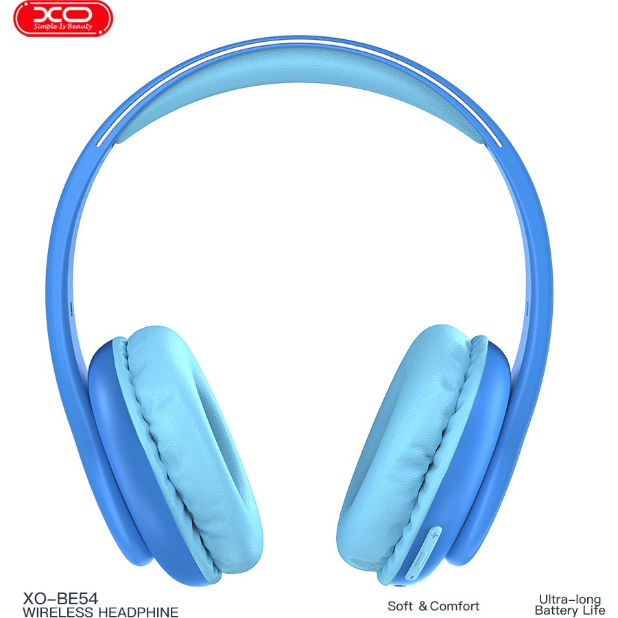 Xo BE54 Çocuk Kablosuz Bluetooth Kulaklık, 300MAH Pil Kapasiteli Kulak Üstü - Mavi Bluetooth Kulaklık Fiyatı