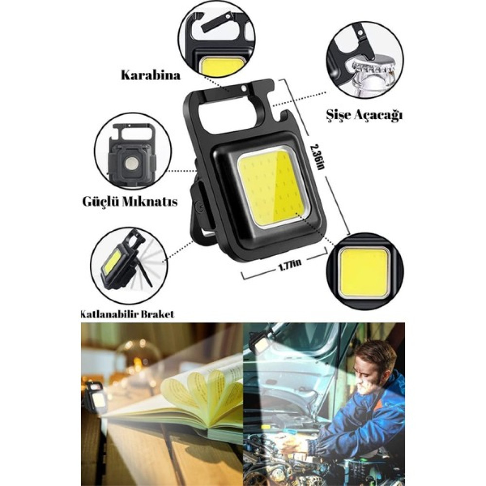Xolotex Mini LED Anahtarlık El Feneri Flash Mıknatıslı Su Geçirmez Şişe Açaçaklı Kamp Aksesuarı Fiyatı