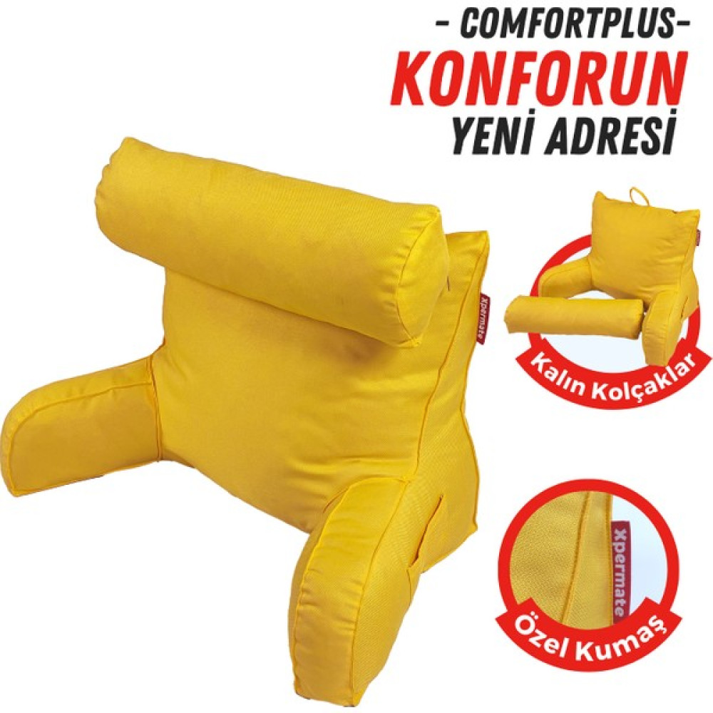 Xpermate Comfortplus Tv Yastığı, Kollu Okuma Yastığı, Ayarlanabilir Sırt Destek Yastığı, Boyun Desteği, Tv Yastık ve Üçgen Yastık, Fermuarlı Sırt Y... Yastık Fiyatı