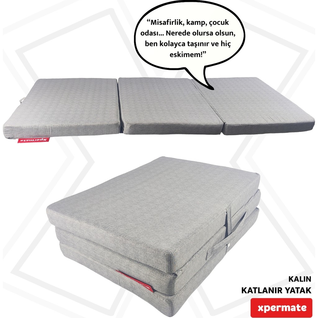 Xpermate Katlanır Sünger Yatak Tek Kişilik Kamp Misafir Yatağı Yer Yatağı Minderi Yıkanabilir Kılıf Gri 80x180x8 cm - 80 x 180 x 8 cm SSD / Solid State Drive Fiyatı