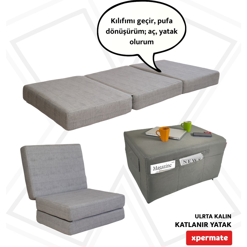Xpermate Ultra Kalın Katlanır Sünger Yatak, Yer Yatağı, Katlanır Yer Minderi, Katlanır Yatak, Misafir Yatağı 80x180x14 Gri - 80 x 180 x 14 cm SSD / Solid State Drive Fiyatı