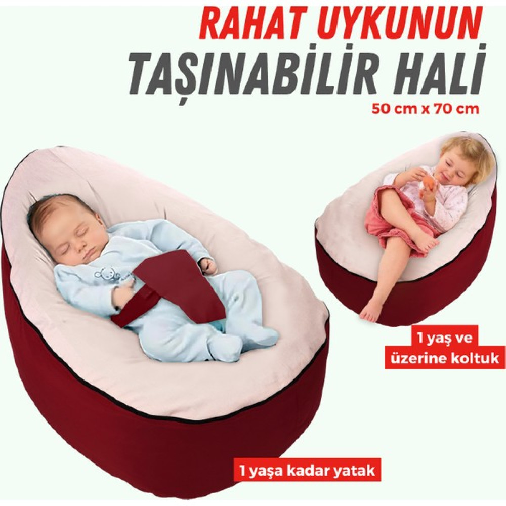 Xpermate Yeni Doğan Bebek Yatağı,fermuarlı Bebek Koltuğu, Yıkanabilir Kılıf Pembe - 50 x 70 cm Bebek Yatağı Fiyatı