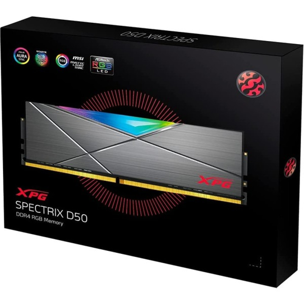 XPG Spectirix Gaming RGB D50 16GB(2X8GB) 3600MHz DDR4 Ram AX4U36008G18A-DT50 RAM Bellekler Fiyatı