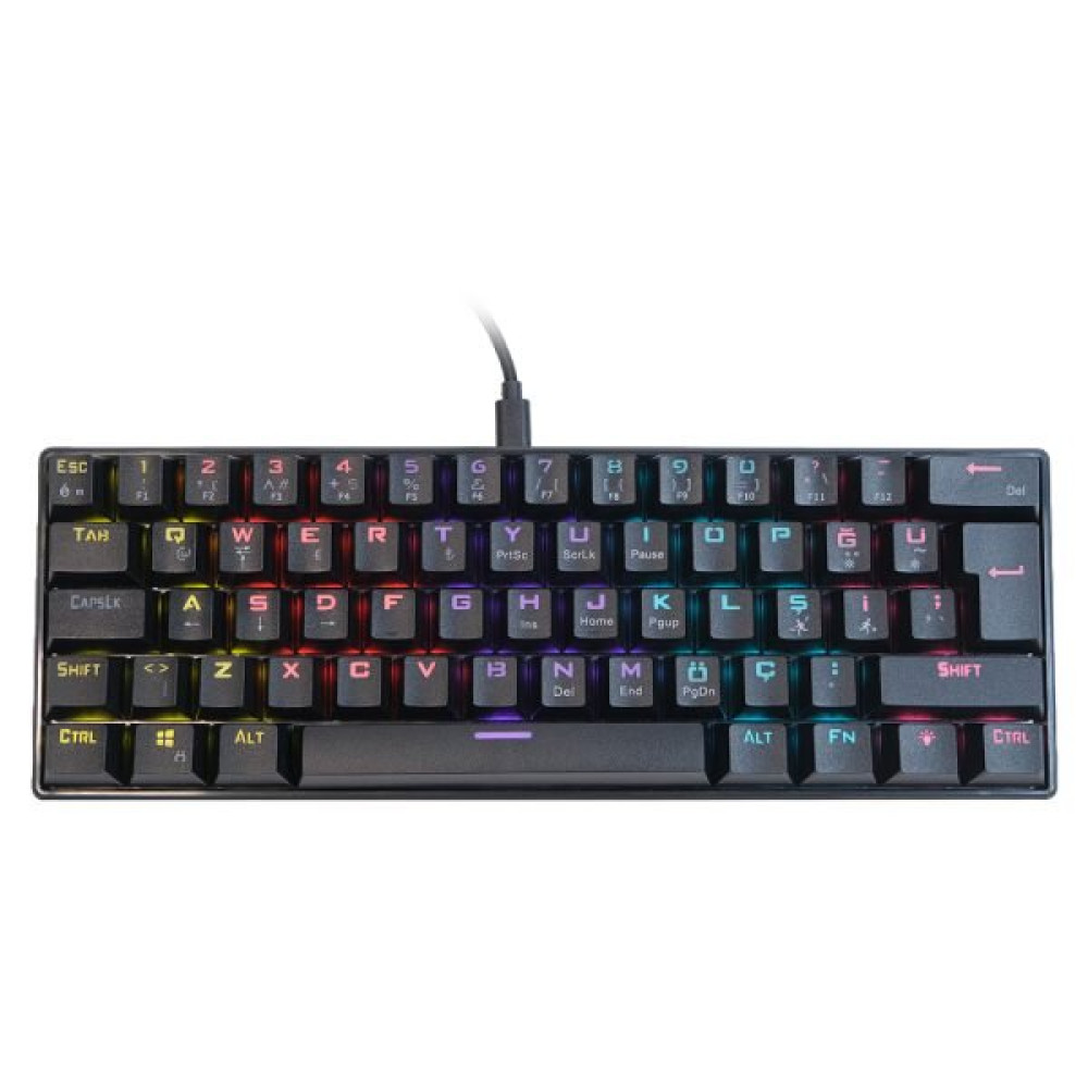 XPG Summoner Mini RGB Summonermini61Rd-Bkctr Red Switch Türkçe Kablolu Oyuncu Klavyesi Oyuncu Klavyesi Fiyatı
