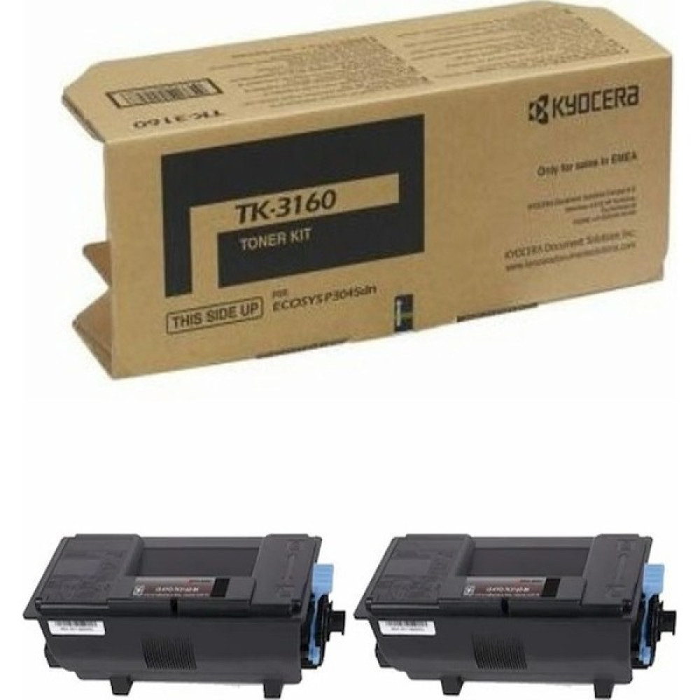Xplus Kyocera Ecosys P3060DN TK-3160 Chipli Siyah Ithal Muadil Toner 12.500 Sayfa 2 Adet Tonerler Fiyatı