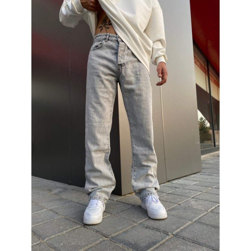 XPuppetwear Açık Gri Yıkamalı Baggy Jean Erkek Pantolon Fiyatı
