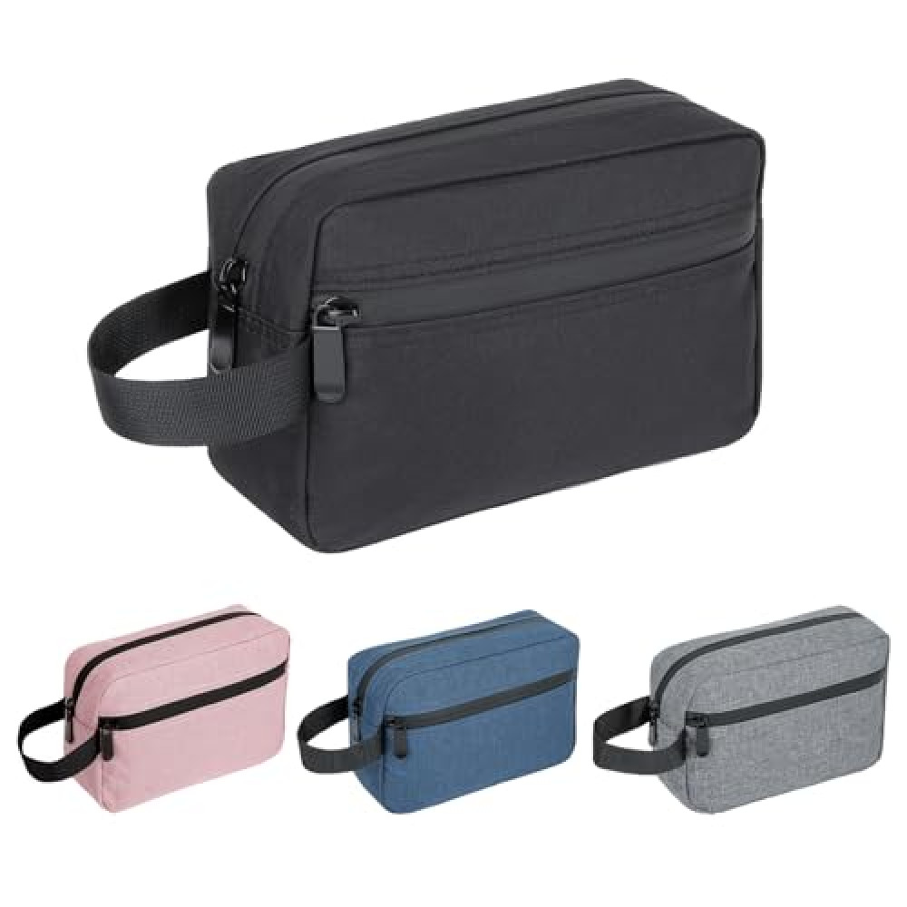 XQXA Toiletry Bag for Men, Hanging Dopp Kit Travel Bag for Men Women, Mens Travel Bag Shaving Bag for Toiletries Accessories (Black)