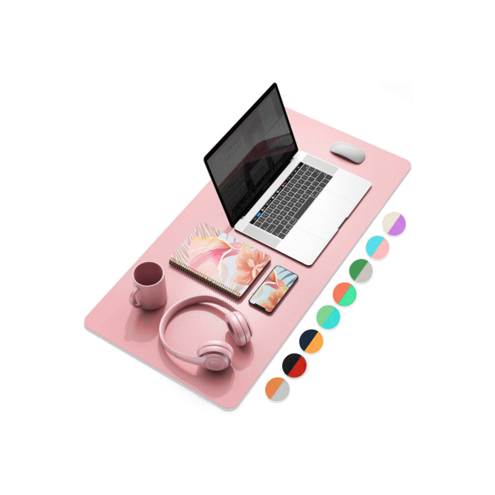 Xrades Çift Renk Deri Mousepad Laptop Bilgisayar Için 80x40 Cm Pembe Ve Gri Mouse Pad Fiyatı