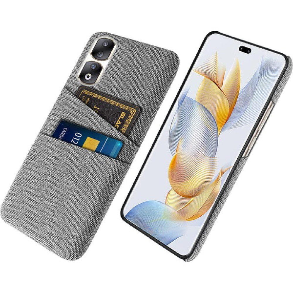Xshine Honor 90 Pro Hard Pc + Bez Koruyucu Kılıf Ikili Kart Yuvaları ile Bez Doku Telefon Kapağı (Yurt Dışından) - Açık Gri Cep Telefonu Kılıfı Fiyatı