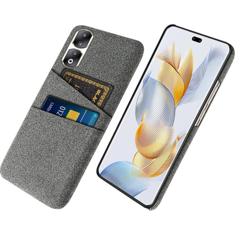 Xshine Honor 90 Pro Hard Pc + Bez Koruyucu Kılıf Ikili Kart Yuvaları ile Bez Doku Telefon Kapağı (Yurt Dışından) - Gri Cep Telefonu Kılıfı Fiyatı