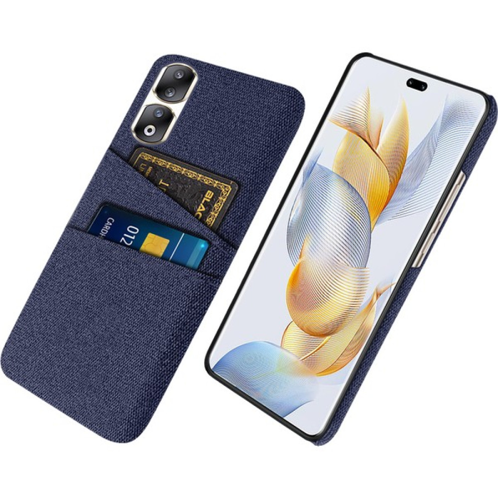 Xshine Honor 90 Pro Hard Pc + Bez Koruyucu Kılıf Ikili Kart Yuvaları ile Bez Doku Telefon Kapağı (Yurt Dışından) - Mavi Desenli Cep Telefonu Kılıfı Fiyatı