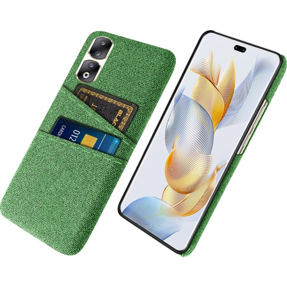 Xshine Honor 90 Pro Hard Pc + Bez Koruyucu Kılıf Ikili Kart Yuvaları ile Bez Doku Telefon Kapağı (Yurt Dışından) - Sap Yeşili Cep Telefonu Kılıfı Fiyatı