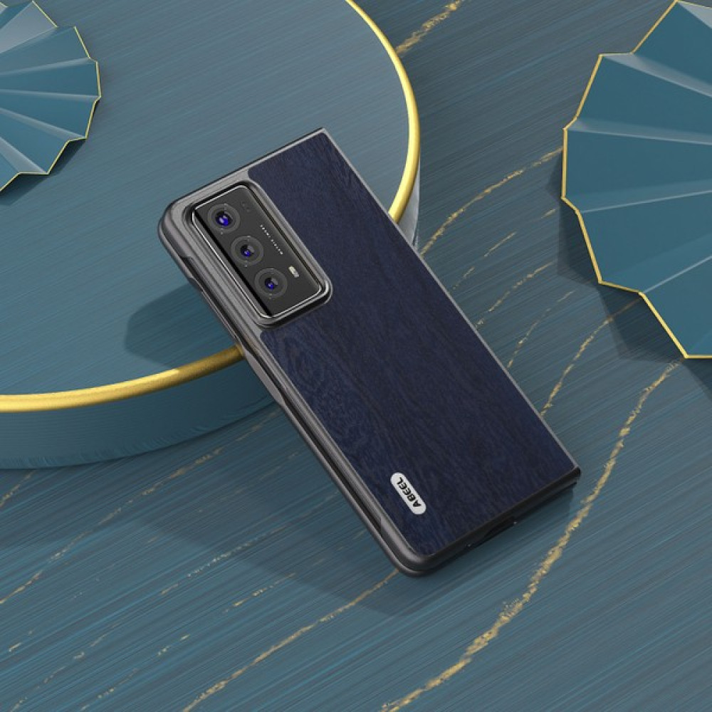 Xshine Honor Magic V2 5g Ahşap Tahıl Telefon Kılıfı Çizgiye Döküm Anti Pu+Pc Telefon Kapağı (Yurt Dışından) - Mavi Cep Telefonu Kılıfı Fiyatı
