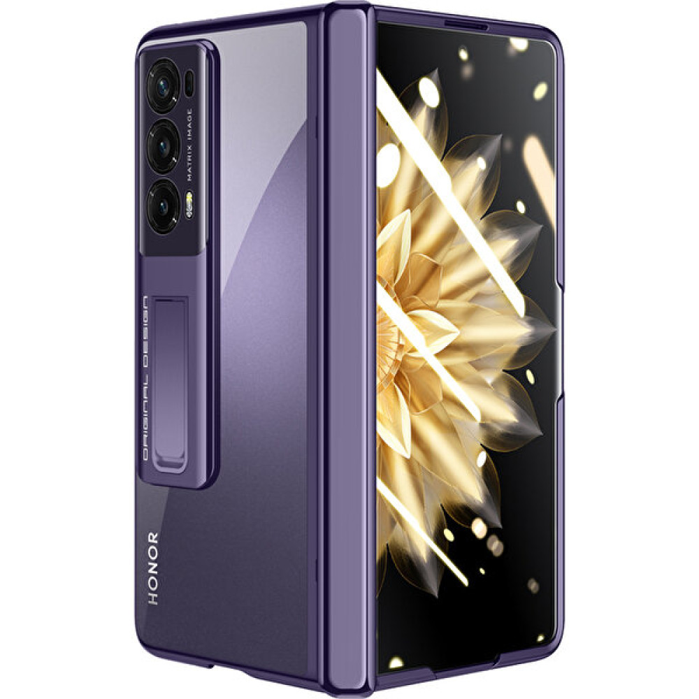 Xshine Honor Magic V2 5g Menteşe Koruma Kickstand Cover Clear Pc Elektraplatma Telefon Kılıfı (Yurt Dışından) Cep Telefonu Kılıfı Fiyatı