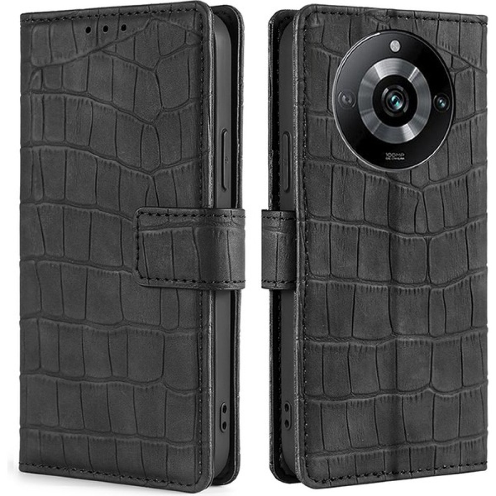 Xshop Realme 11 Pro 5g / 11 Pro+ 5g Cilt Touch Pu Deri Timsah Doku Telefon Kapak Stand Cüzdan Kılıfı (Yurt Dışından) - Renkli Cep Telefonu Kılıfı Fiyatı
