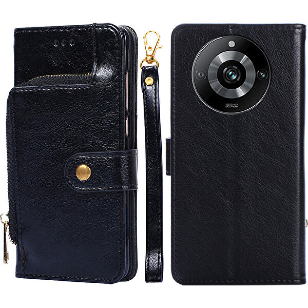 Xshop Realme 11 Pro 5g / 11 Pro+ 5g Stand Stand Cüzdan Kılıf Anti-Drop Zipper Cep Pu Deri Telefon Kapağı Kayışlı (Yurt Dışından) - Renkli Cep Telefonu Kılıfı Fiyatı