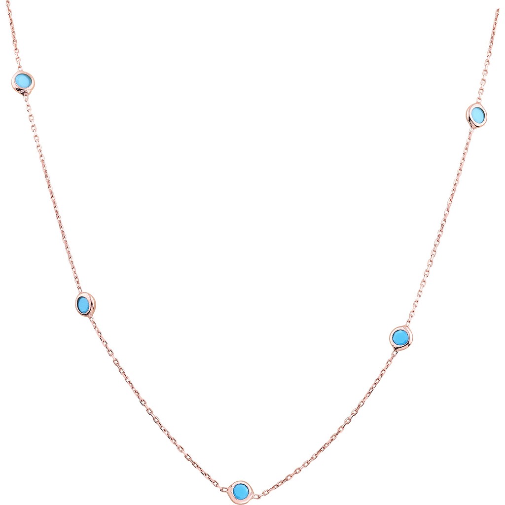 XSilver Firuze Taşlı Gümüş Kolye - Rose Diğer Fiyatı