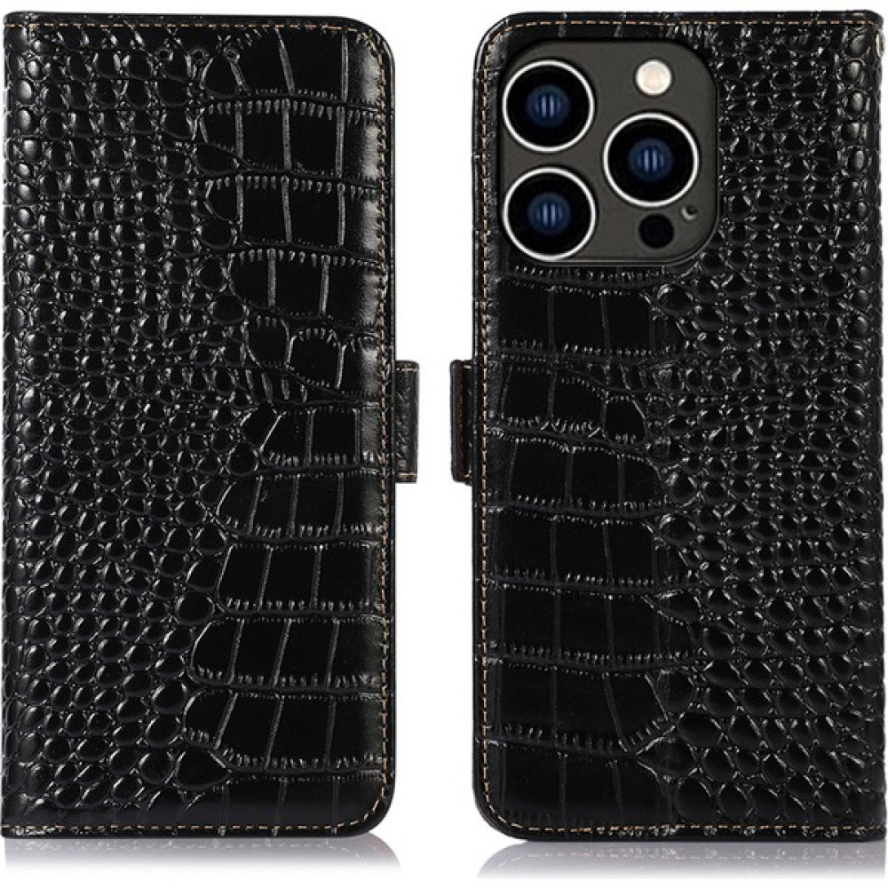 Xstep Case iPhone 15 Pro Rfıd Engelleme Telefon Kılıfı Inek Deri Cüzdan Standı Anti-Damla Kapağı (Yurt Dışından) - Siyah - Siyah Cep Telefonu Kılıfı Fiyatı