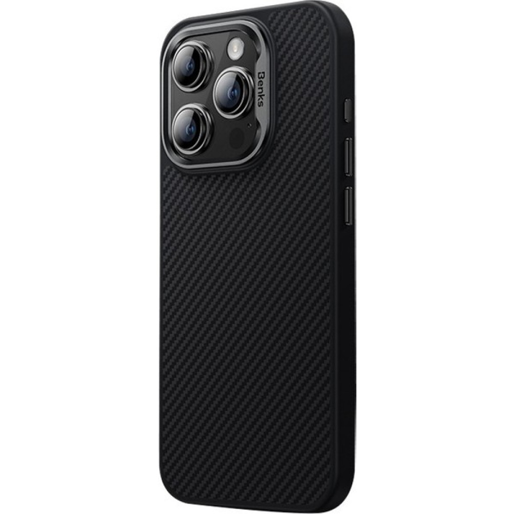 Xstep Case iPhone 15 Pro Tpu+Pc Telefon Kapağı+Aramid Fiber Mat Kılıf Magsafe ile Uyumlu (Yurt Dışından) - Siyah - Siyah Cep Telefonu Kılıfı Fiyatı