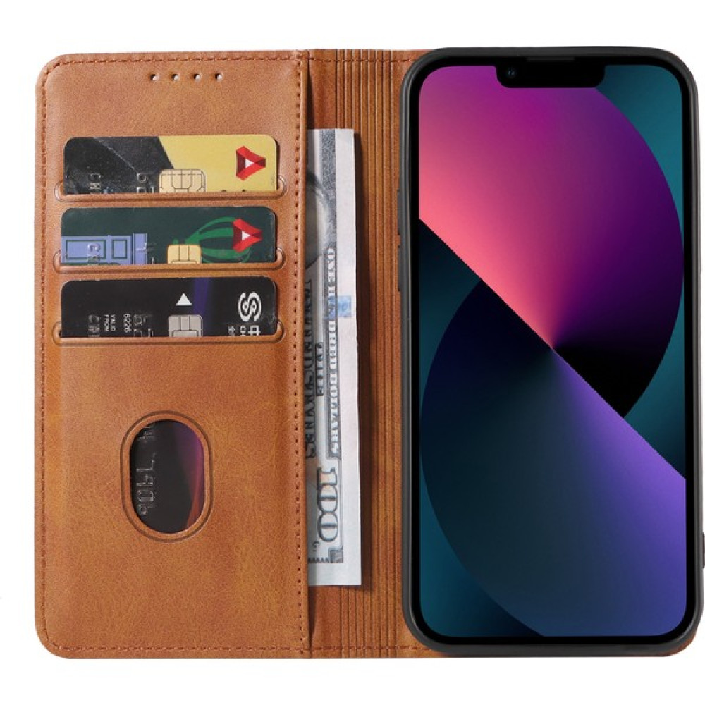 Xstep Case Xstepcase Apple iPhone 13 6.1 Inç Deri Stand Telefon Kılıfı Buzağı Doku Cüzdan Manyetik Cep Telefonu Kapağı (Yurt Dışından) - Asker Yeşili Cep Telefonu Kılıfı Fiyatı