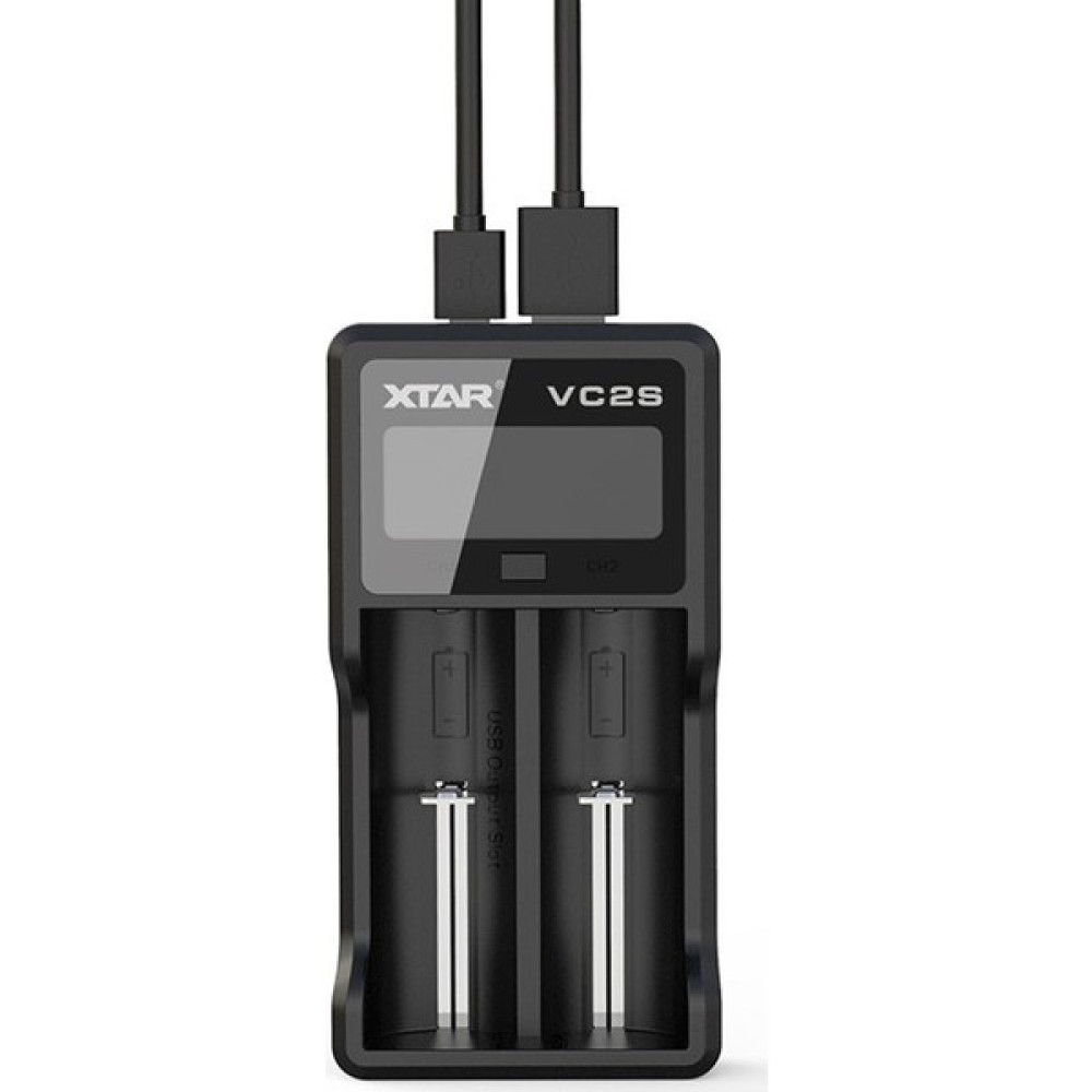 Xtar VC2S - Taşınabilir LCD Ekranlı Li-Ion/ni-Mh/ni-Cd Pil Şarj Cihazı / 2li Şarj Cihazları & Kitler Fiyatı