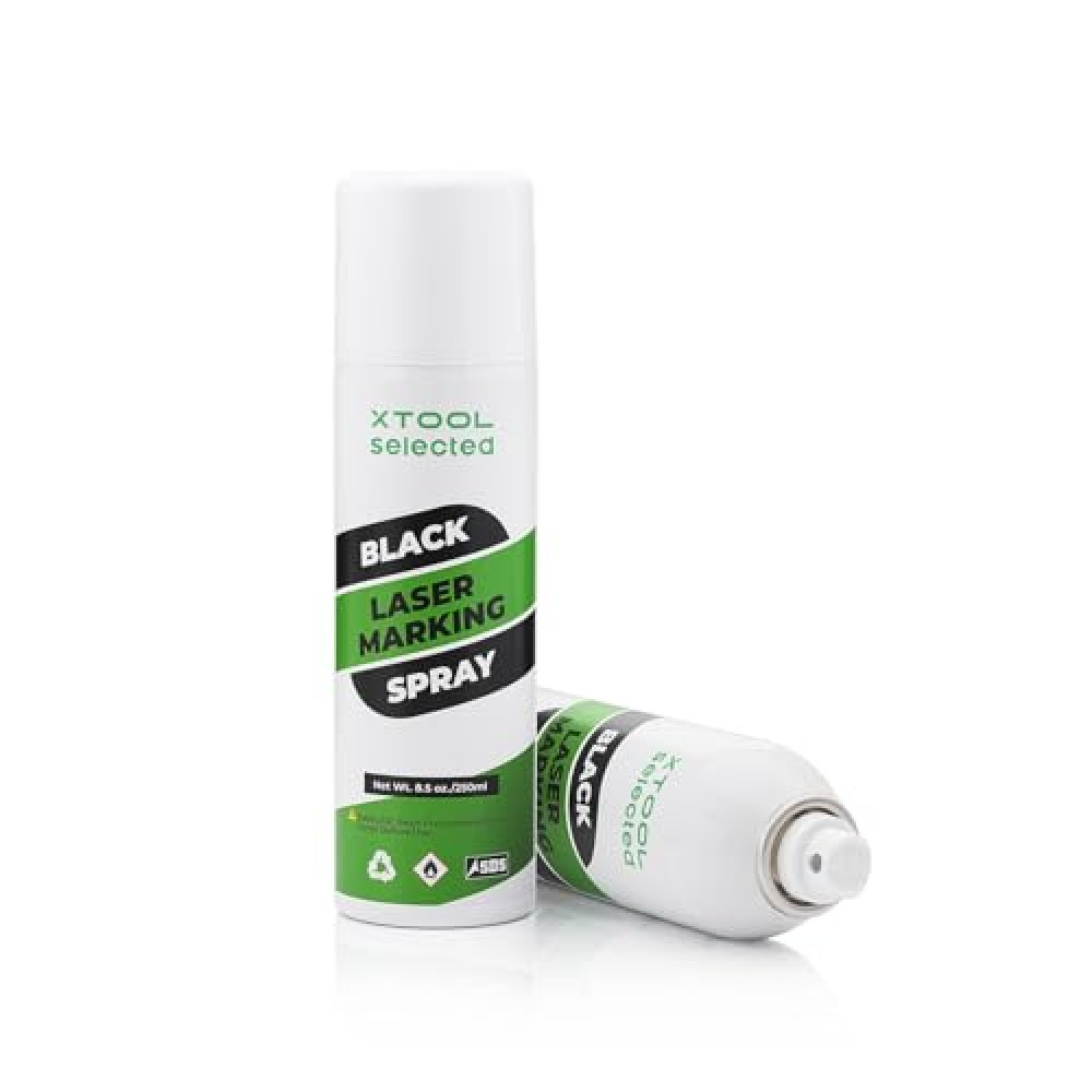 xTool Black Laser Marking Spray 2.0, 8.5 oz - Advanced High Contrast Formula for CO2, Fiber & Diode Laser Engravers - New & Improved Version