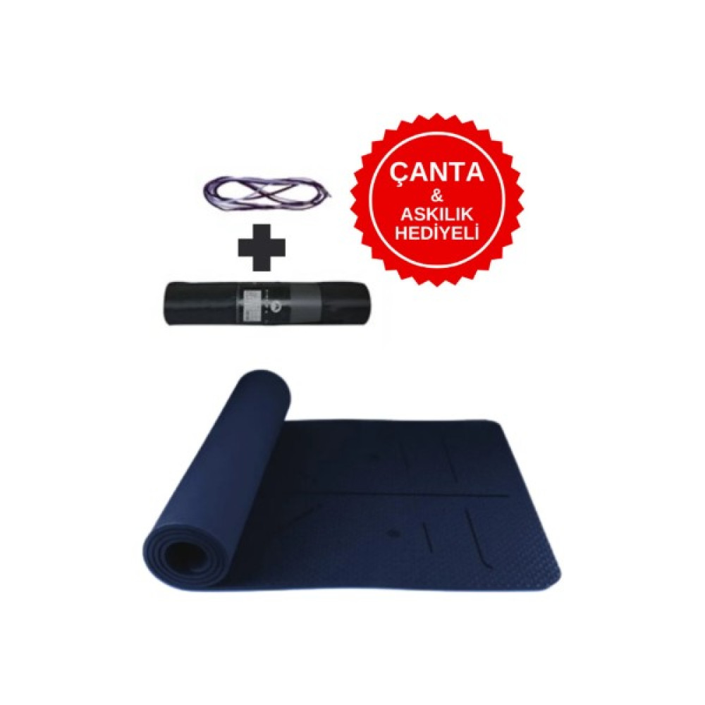 Xtr Fitness Ekstra Konforlu Yoga Matı - 8mm Kalınlık, Ekolojik Tpe Pilates Egzersiz Minderi Mavi Pilates Minderi Fiyatı