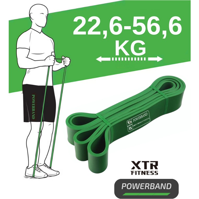 Xtr Fitness Powerband Direnç Lastiği ve Egzersiz Bandı Heavy Sert Yeşil Diğer Fiyatı