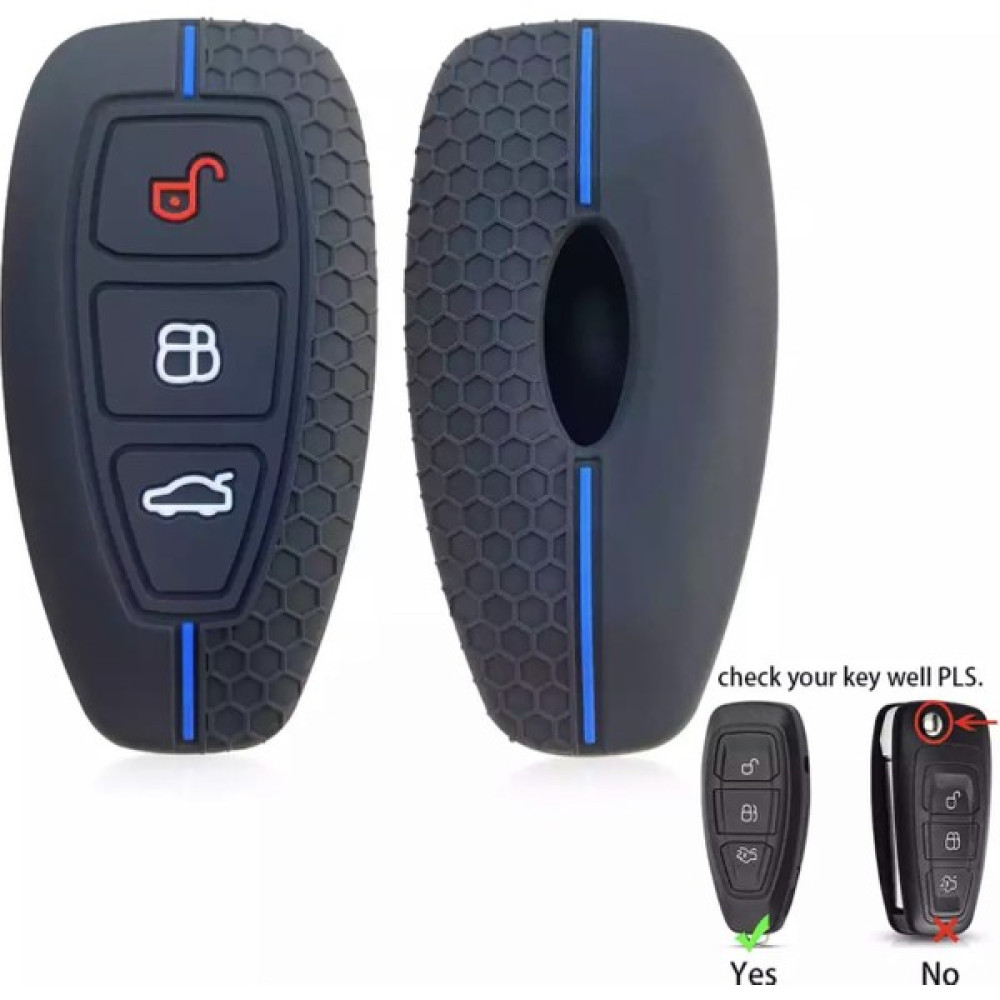 Xukey Ford Focus Fiesta Kuga Mondeo Smax Cmax Ecosport Anahtar Kılıfı - Mavi Anahtarlık Fiyatı