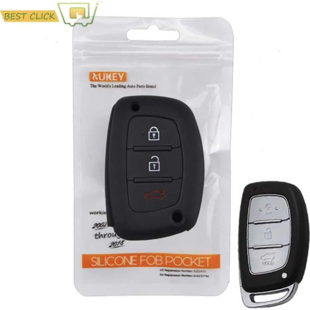 Xukey Hyundai Elantra İX35 Tucson I10 I20 I30 I40 Bayon Anahtar Kılıfı - Siyah Anahtarlık Fiyatı