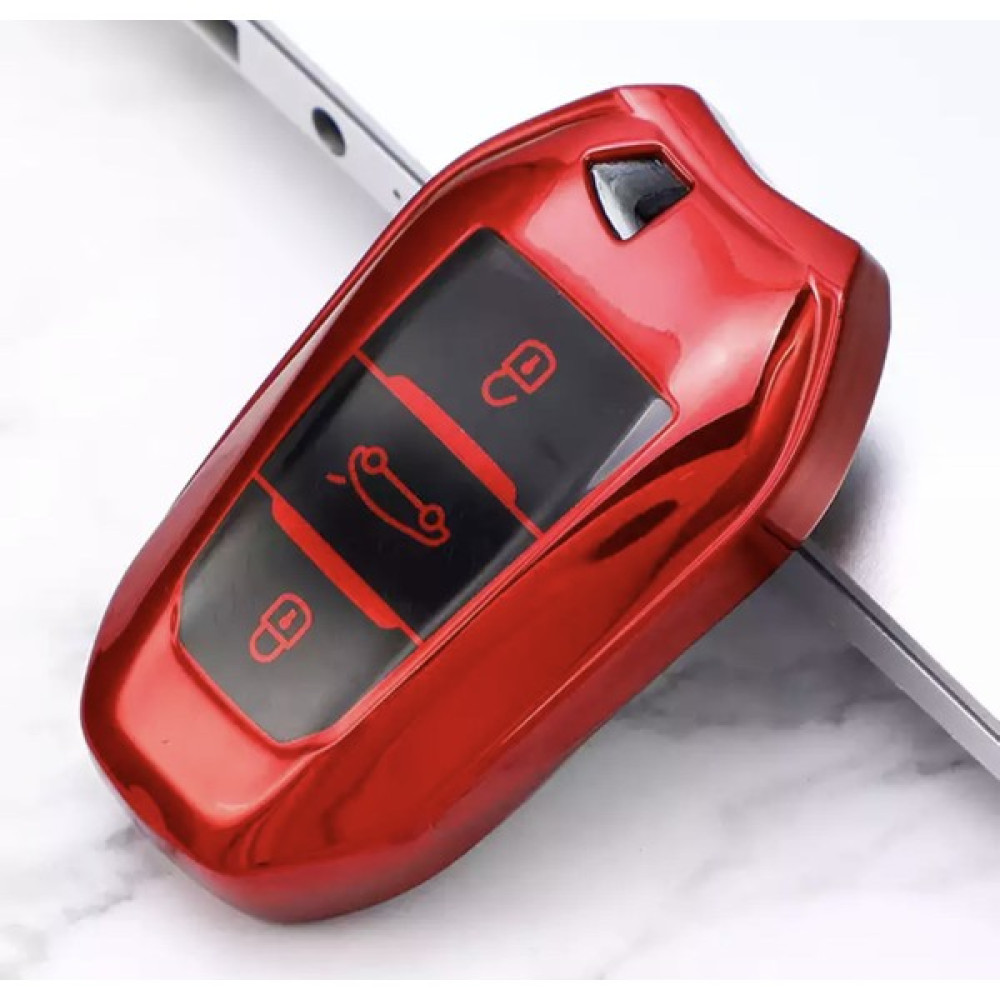 Xukey Peugeot 208 308 508 2008 3008 5008 Anahtar Kılıfı Sustasız Model - Kırmızı Anahtarlık Fiyatı