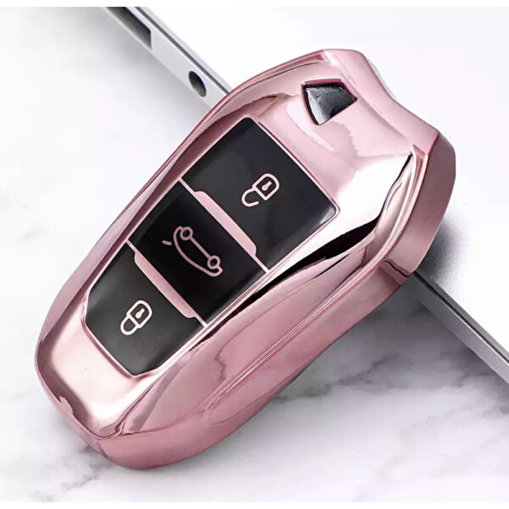 Xukey Peugeot 208 308 508 2008 3008 5008 Anahtar Kılıfı Sustasız Model - Pembe Anahtarlık Fiyatı