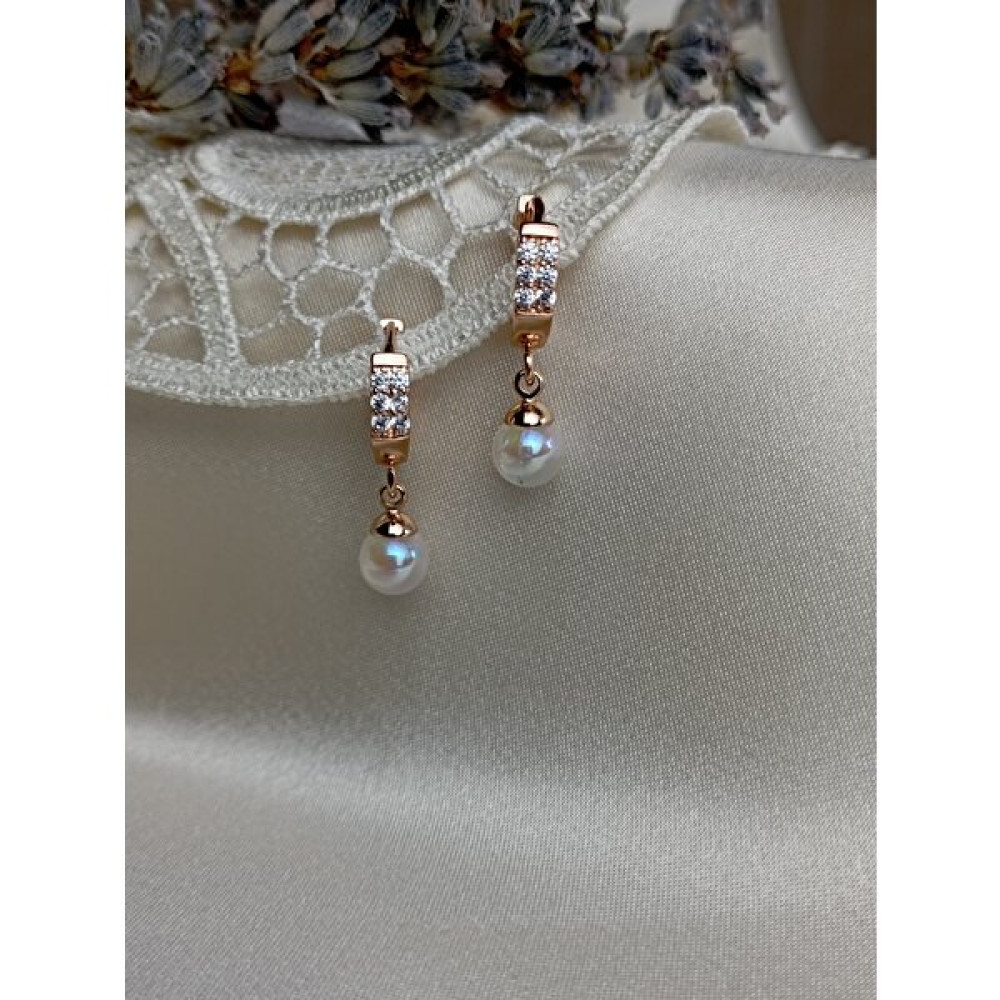 Xupıng Zirkon Taşlı Incili Rose Gold 316L Çelik Küpe BL0069R05 Altın, Takı & Aksesuar Fiyatı