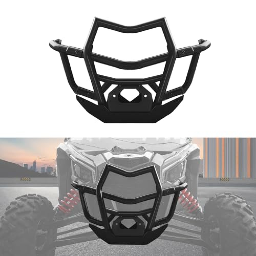 XUTVOTOR X3 Front Bumper, Heavy Duty Front Pre-Runner Bumper Brush Guard Protector for Can-Am Maverick X3 Max Turbo R RR 2017 2018 2019 2020 2021 2022 2023 2024 Accessories(Replace OEM #715002878)