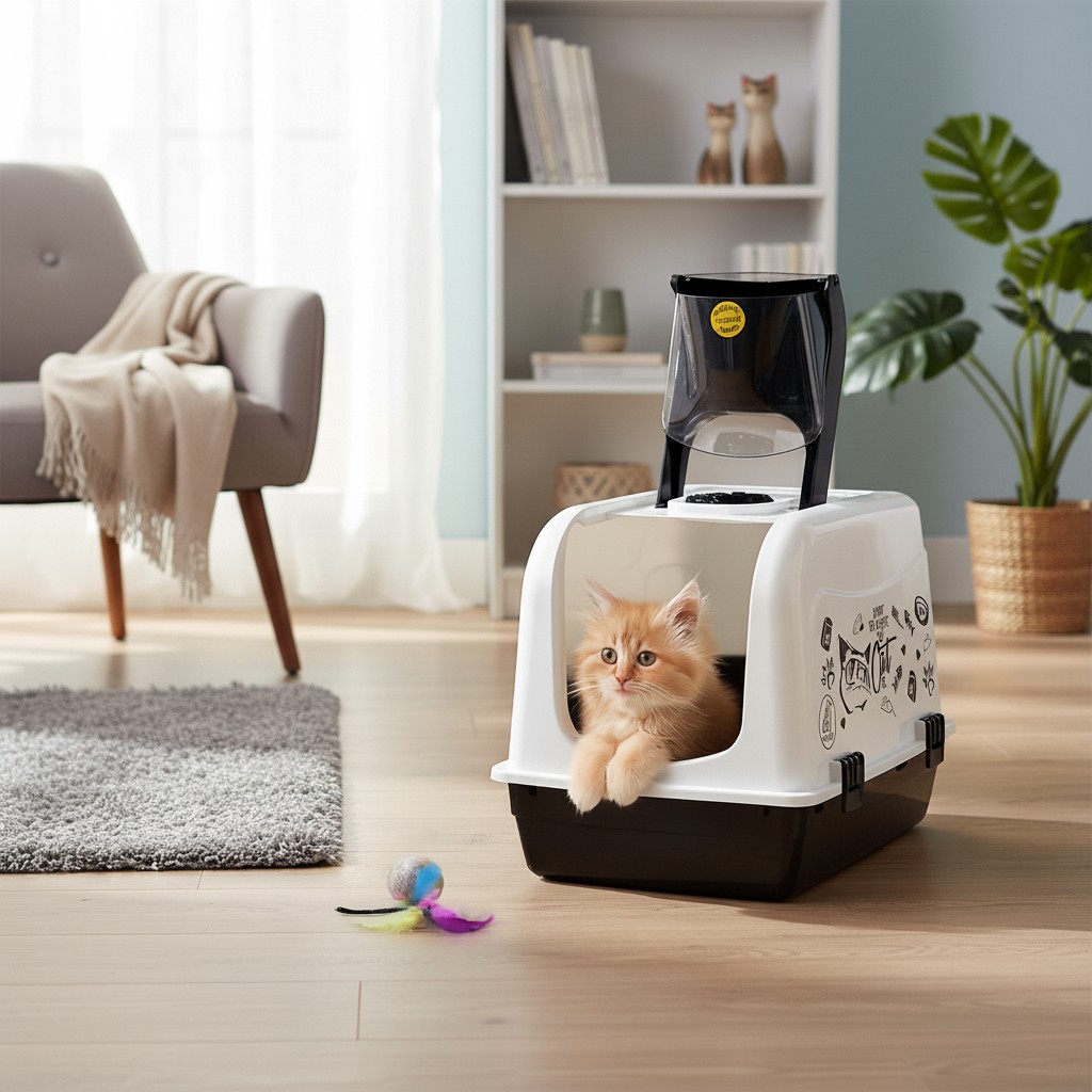 Xxl Büyük Boy Kapalı Kedi Tuvaleti ve Kürek Hediyeli - En: 39 Genişlik :53 Yükseklik: 41 - Beyaz Diğer Fiyatı