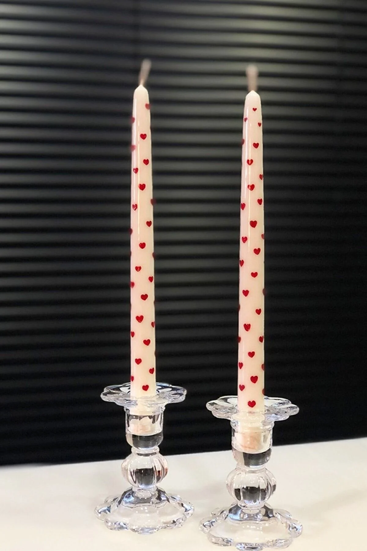 YABA 2li Sisey Kalpli Şamdan Mumu Beyaz Kalpli Kokulu Mum" Dekoratif Mum Fiyatı