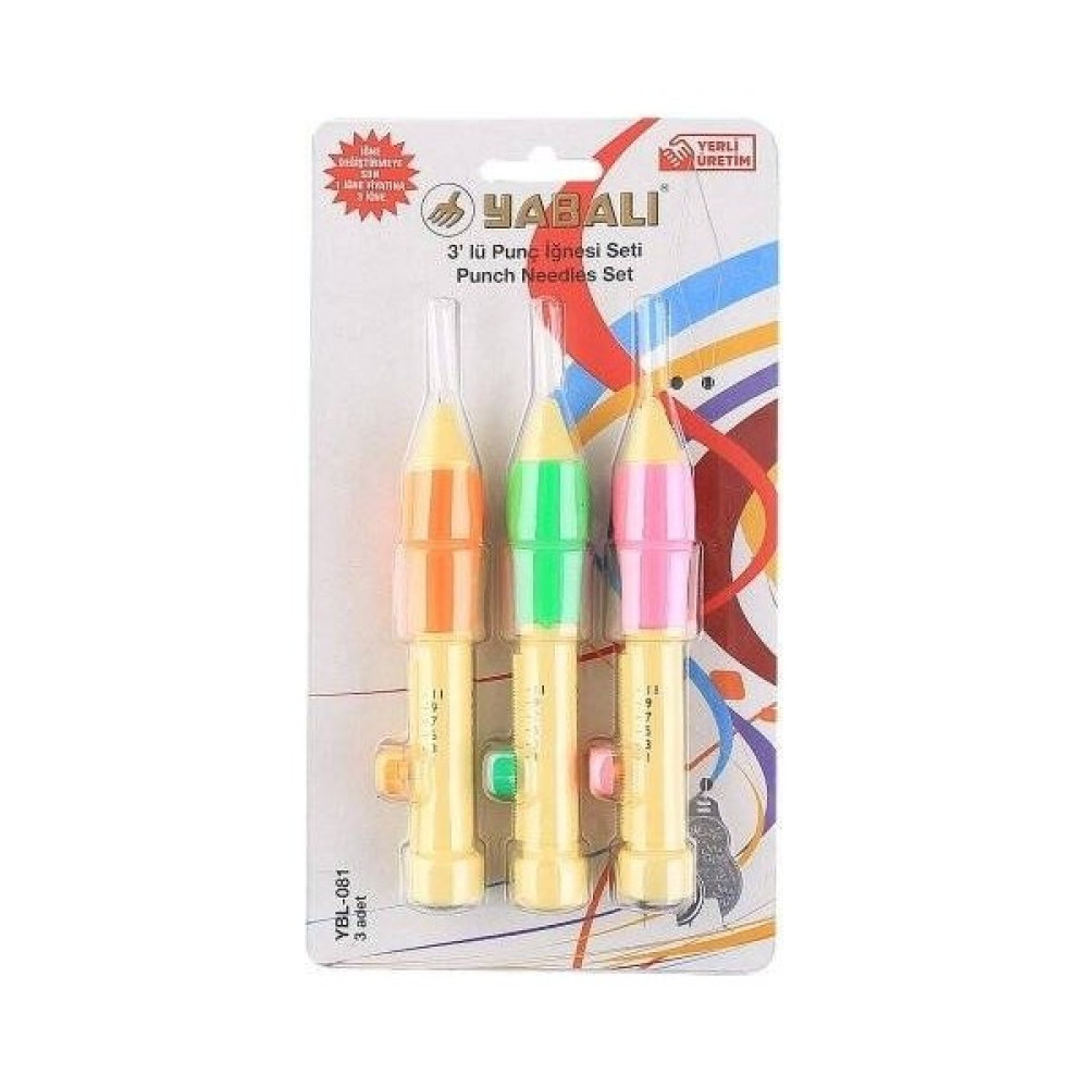 Yabalı 3'lü Punch Iğnesi Seti YBL-081 Oyun & Hobi Fiyatı