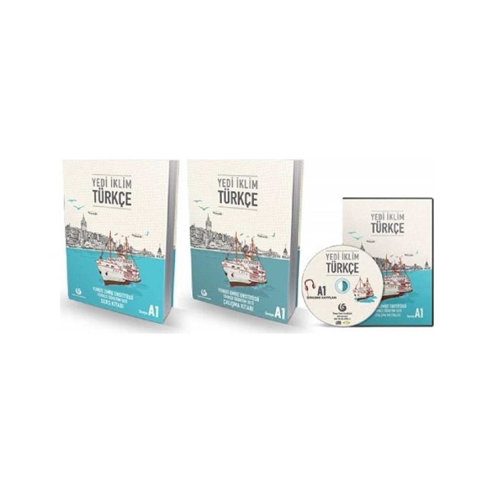 Yabancılar İçin Türkçe Yedi İklim A1 Ders Kitabı Çalışma Kitabı ve CD (Turkish Beginner Yedi Iklim Turkish A1) Yabancı Dil Öğretici Kitaplar ve Eğitim Setleri Fiyatı