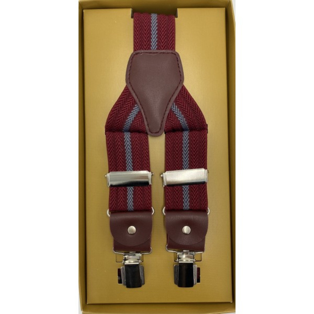Yage 3,5 Unisex Bordo Gri Kabartma Desenli Desenli Pantolon Askısı Takım Elbise Aksesuarı Fiyatı