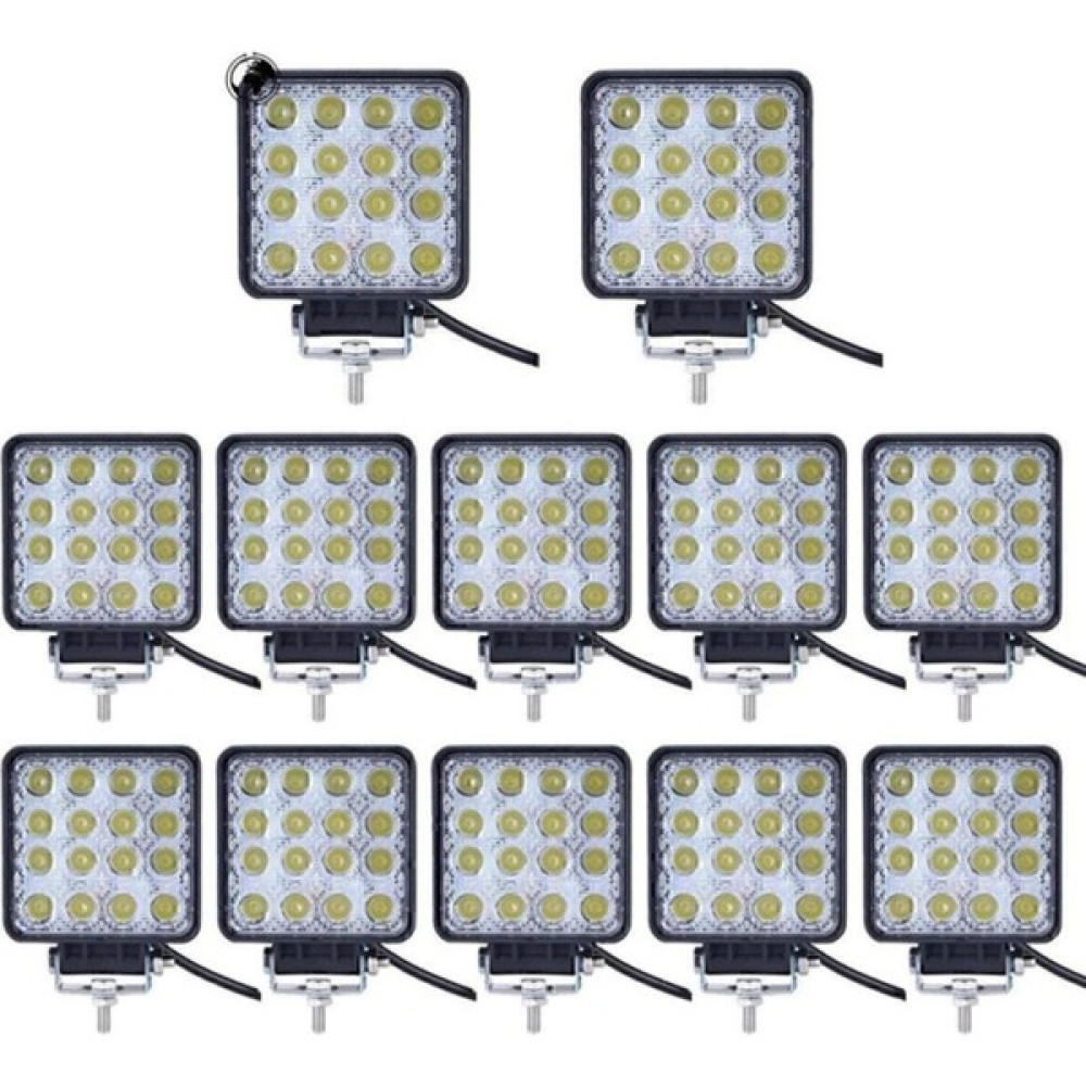 Yağmur 12 Adet 16 Ledli Off Road Sis Farı Çalışma Lambası 12 Volt / 24 V Oto Boyaları Fiyatı