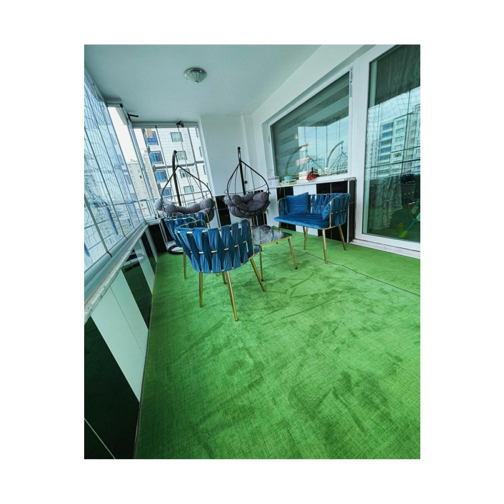 Yağmurser Nesrin Yeşil Balkon Için Jel Taban Çim Görünümlü Halı 180 x 215 Beden Kilim Fiyatı