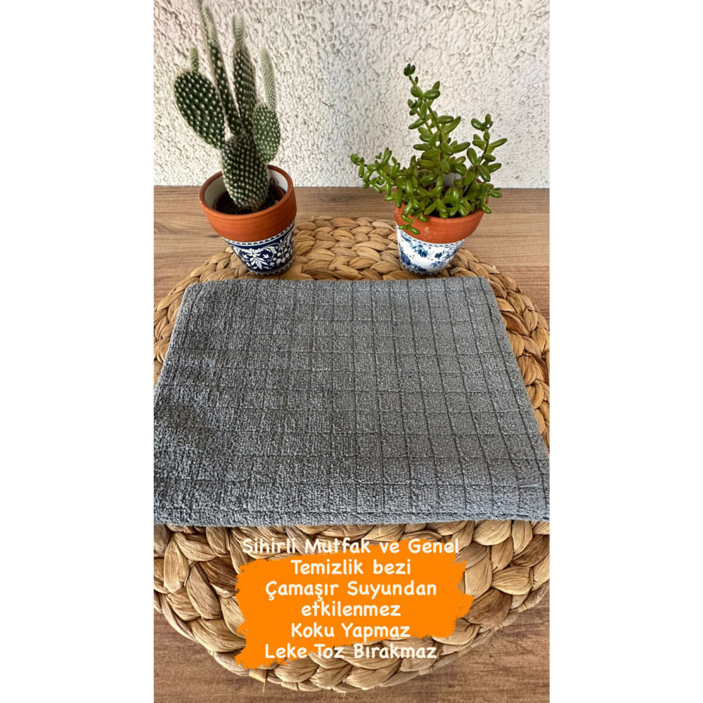 YAHOME ( 3 Adet ) Mikrofiber Mutfak Bezi Gri Renk 40*40 Cm Temizlik Malzemeleri Fiyatı