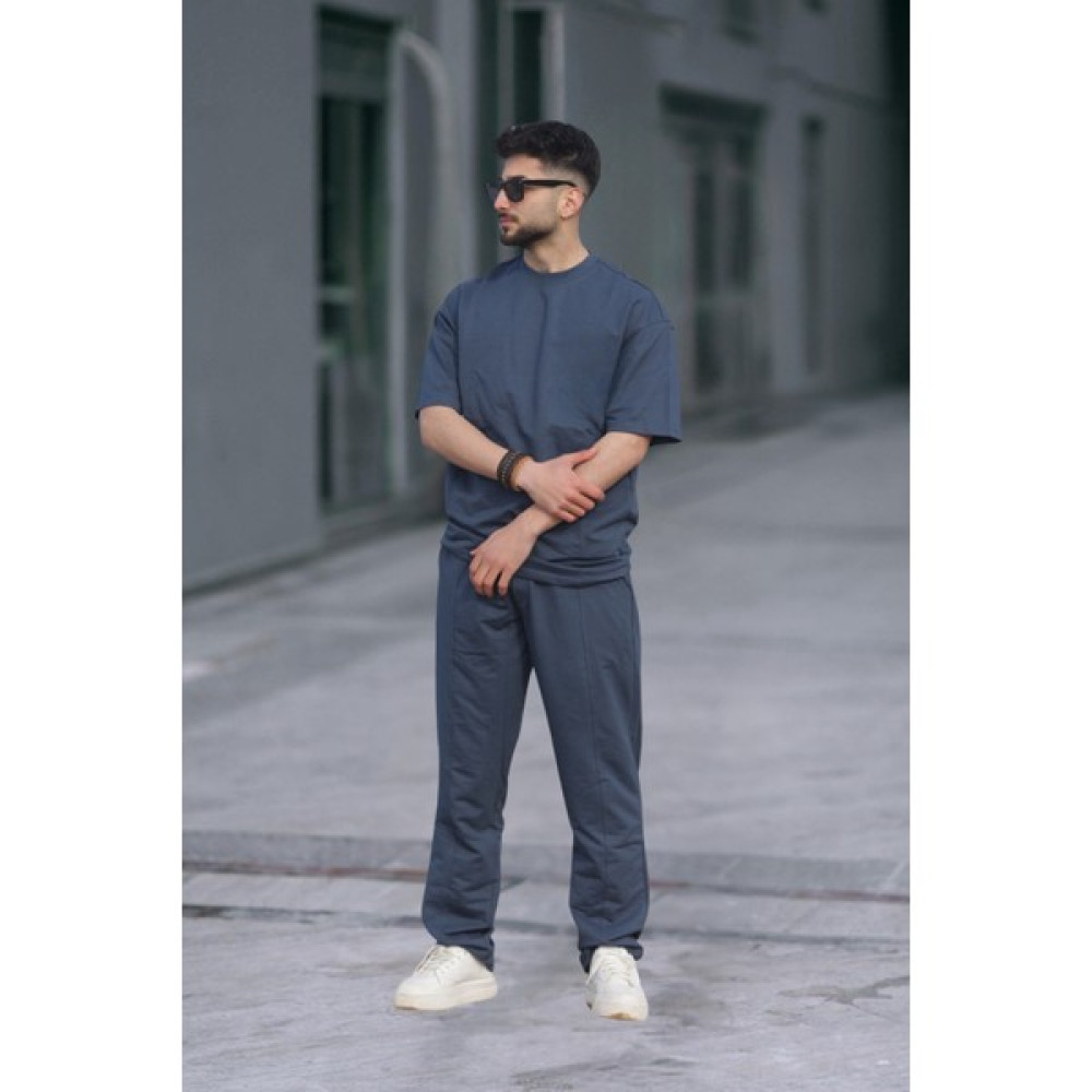 Yakamel Erkek Bol Kesim Yazlık T-Shirt Eşofman Takımı Erkek Eşofman Fiyatı