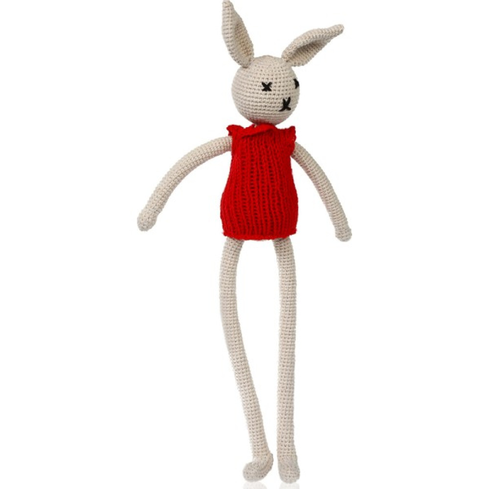 Yakın Doğa Amigurumi Kırmızı Kazaklı Tavşan Bebek Oyuncakları Fiyatı