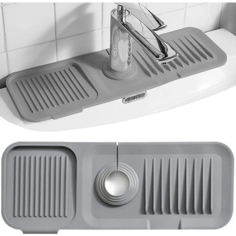 Yakin Market Gri Silikon Esnek Su Tutucu Düzenleyici Kaydırmaz Abdest Matı Musluk Banyo Mutfak Organizeri Ev & Dekorasyon Aksesuarları Fiyatı