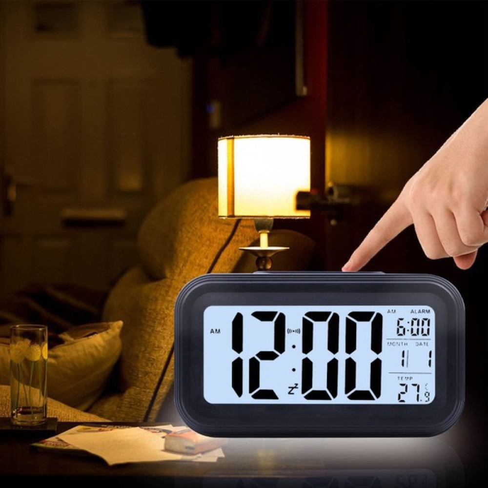 Yakpen Dijital Termometre Alam Saat Işıklı Masa Saati Gece Sensörlü Saat Termometre & Higrometre Fiyatı