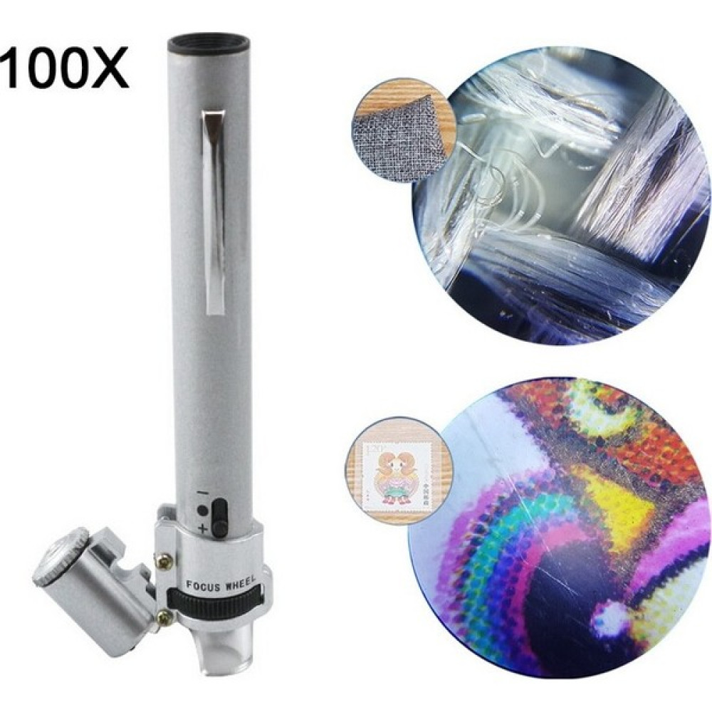 Yakpen Mini Işıklı Mikroskop Kalem Modeli Mikroskop Lup Mercek 100X Mikroskop Fiyatı