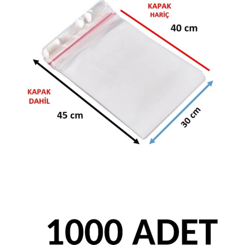 Yakutsan 1000 Adet Şeffaf Yapışkanlı Delikli Poşet - Opp Kendinden Yapışkanlı Parlak Poşet Delikli 30X45 cm Buzdolabı Poşeti Fiyatı
